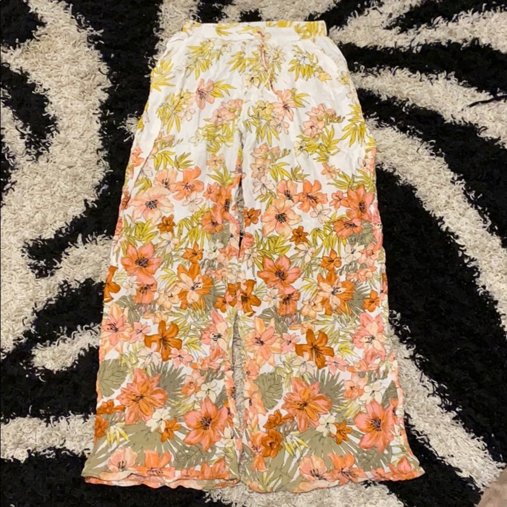 high waisted floral pants